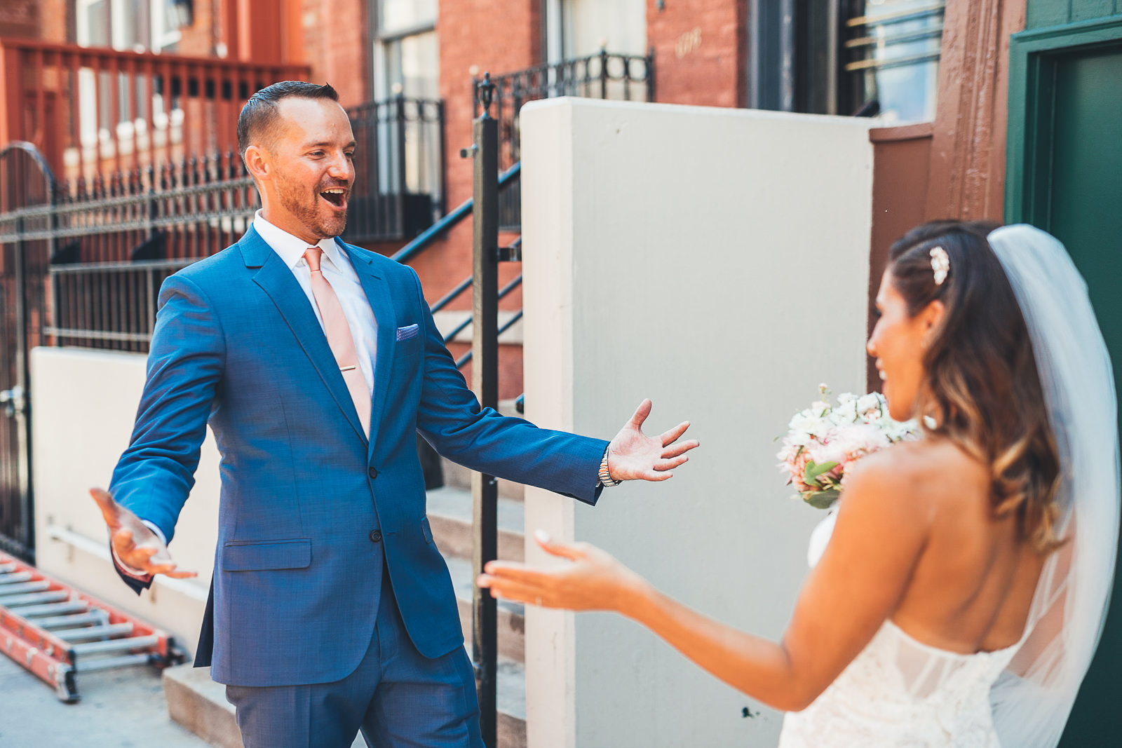 19 grooms surprise - Natalie + Alan // Chicago Wedding Photographer at Cafe Brauer