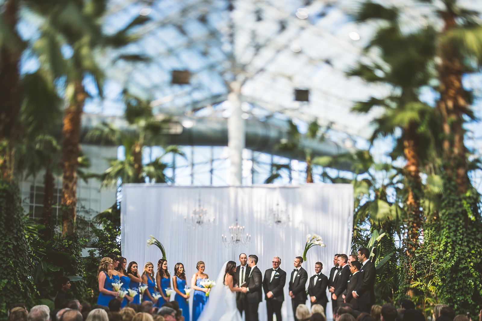49 bridal party at wedding - Marisa + Chris // Chicago Wedding Photos at Navy Pier Crystal Garden