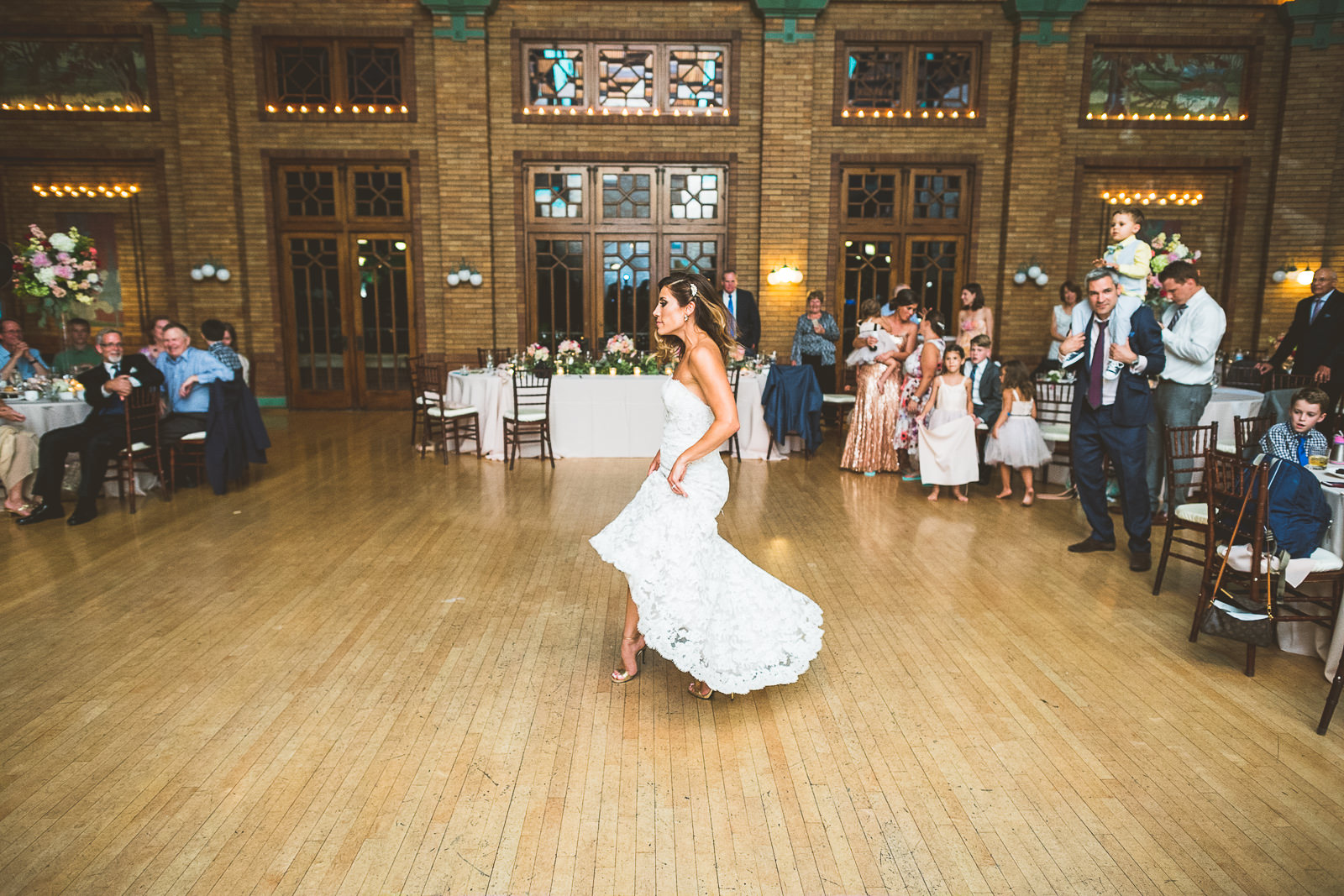 63 first dance bride - Natalie + Alan // Chicago Wedding Photographer at Cafe Brauer