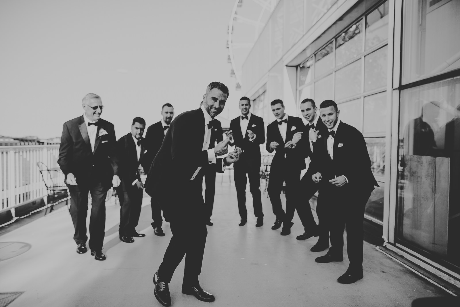 70 groomsmen - Marisa + Chris // Chicago Wedding Photos at Navy Pier Crystal Garden