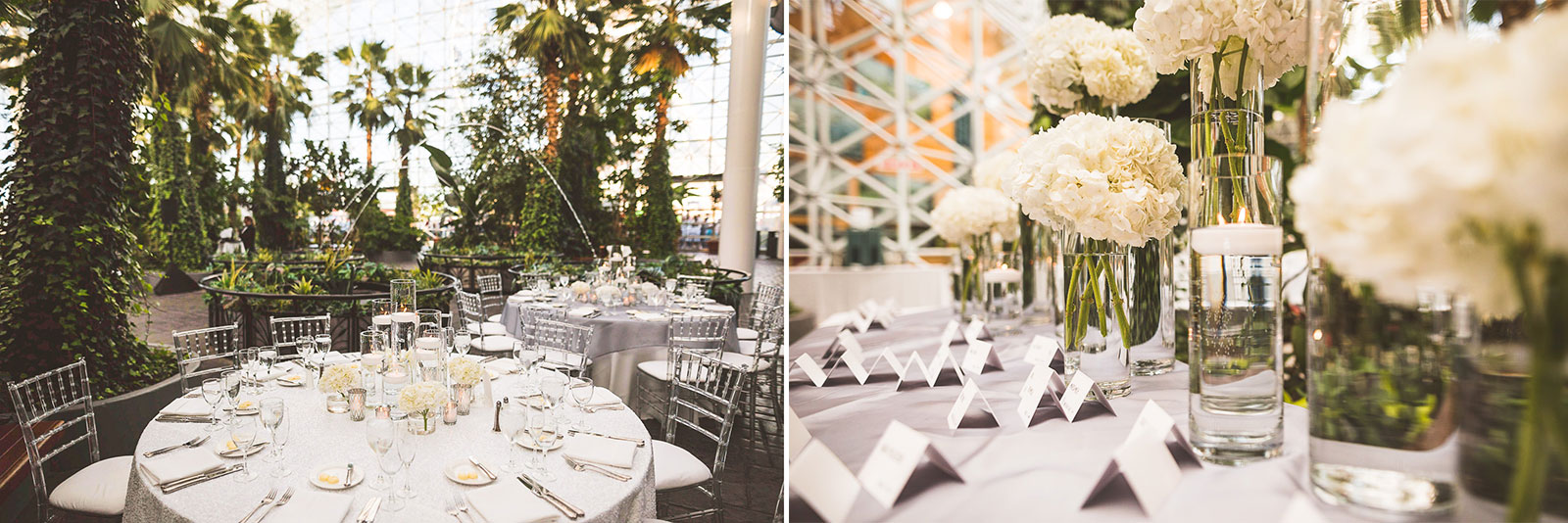 76 table set up - Marisa + Chris // Chicago Wedding Photos at Navy Pier Crystal Garden