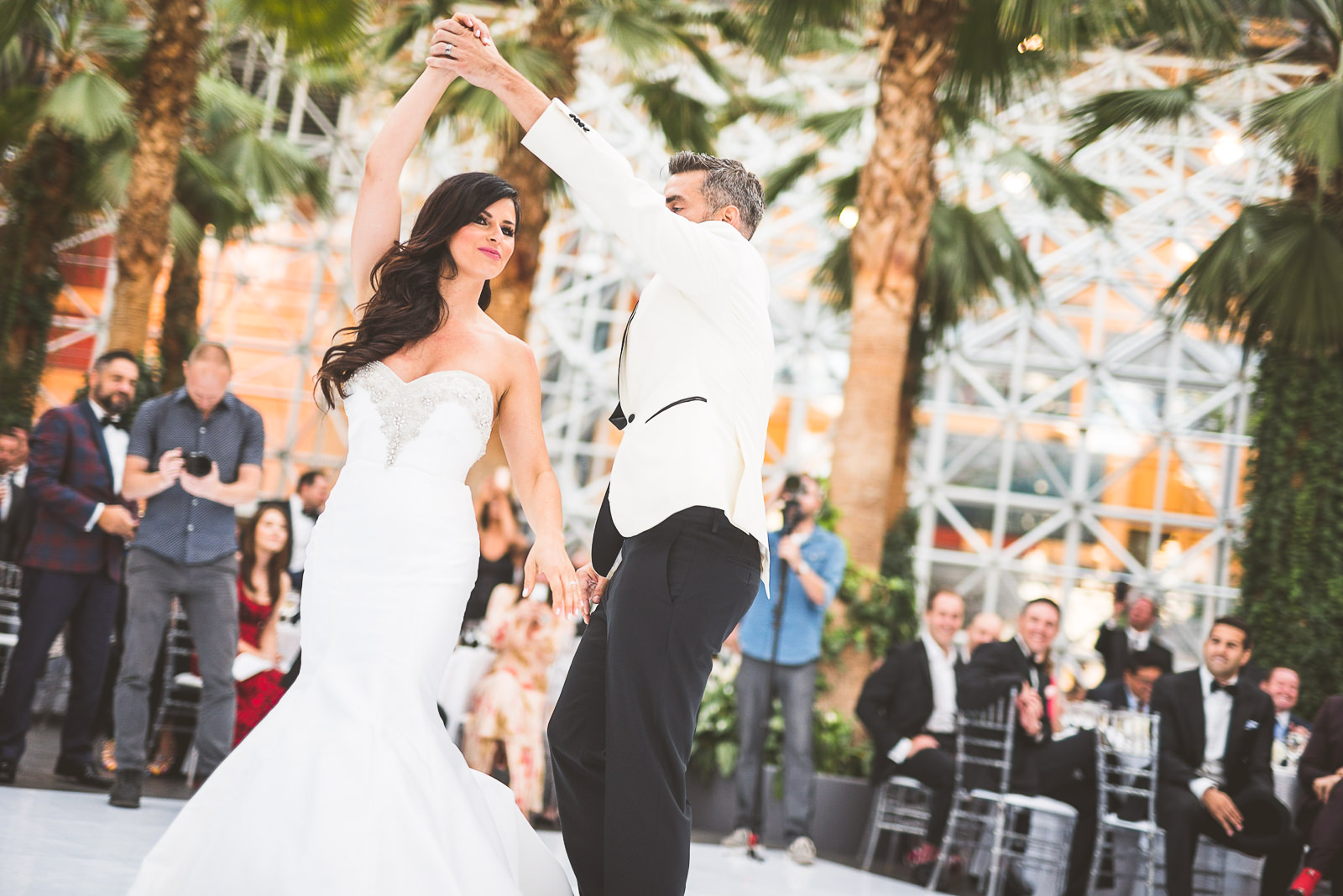 81 spin during dance - Marisa + Chris // Chicago Wedding Photos at Navy Pier Crystal Garden