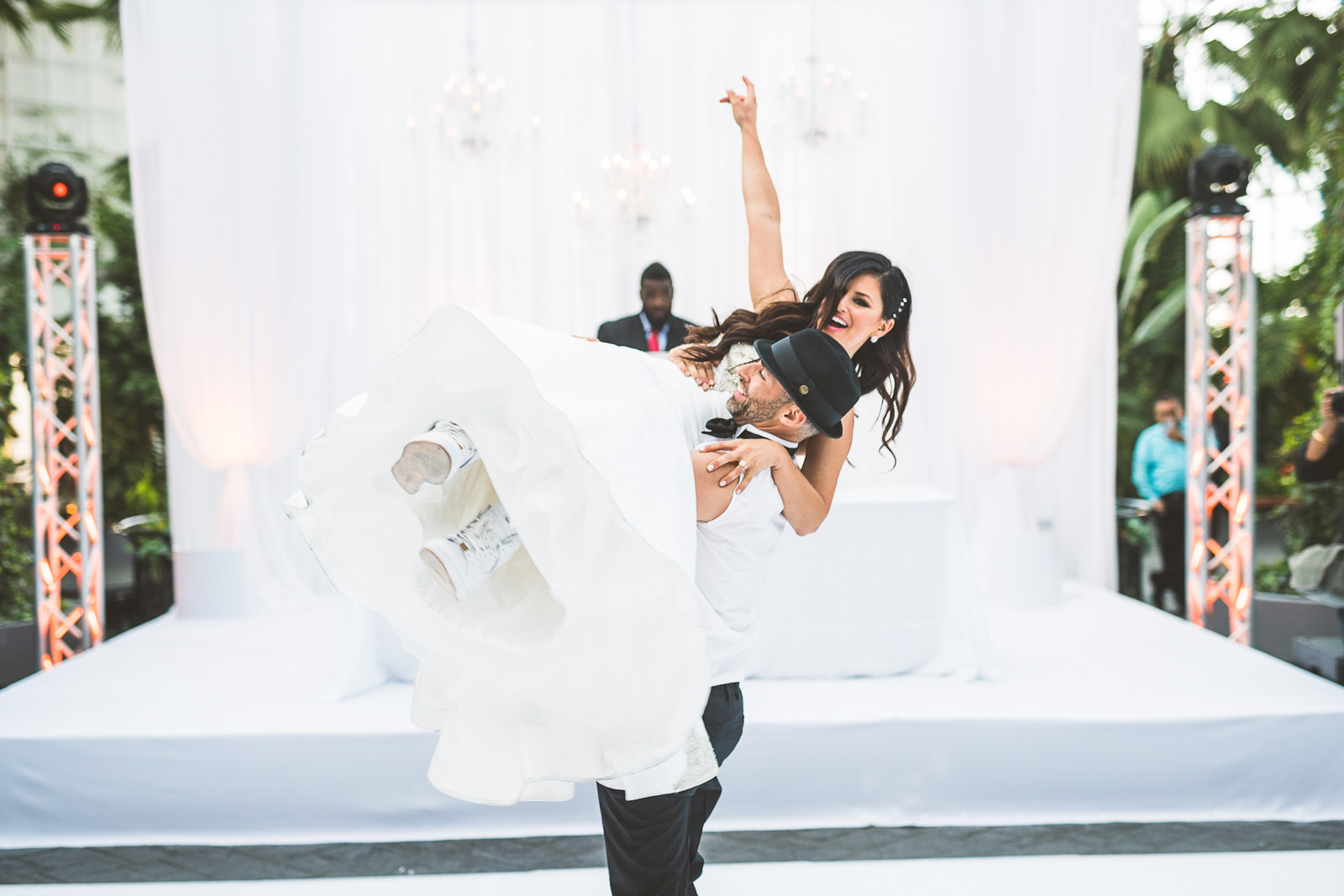 89 holding bride during dance - Marisa + Chris // Chicago Wedding Photos at Navy Pier Crystal Garden