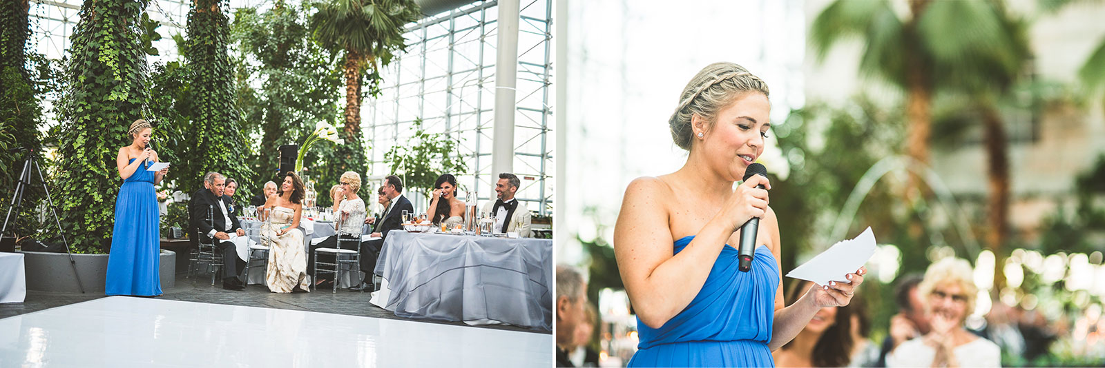 97 maid of honor speech - Marisa + Chris // Chicago Wedding Photos at Navy Pier Crystal Garden