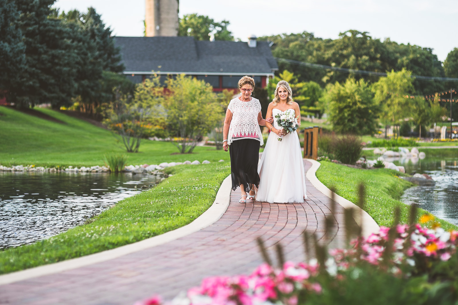 22 bride coming - Karen + Scott // Fishermens Inn Wedding Photographer Elburn Illinois