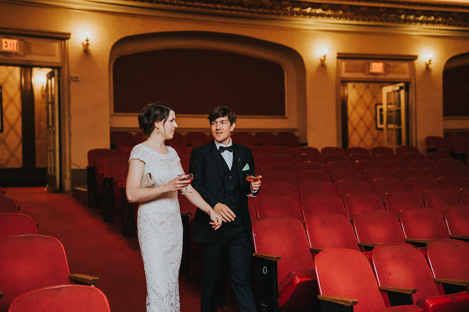 62 bride and groom entering reception - Megan + Jon // Orpheum Wedding Photography in Madison