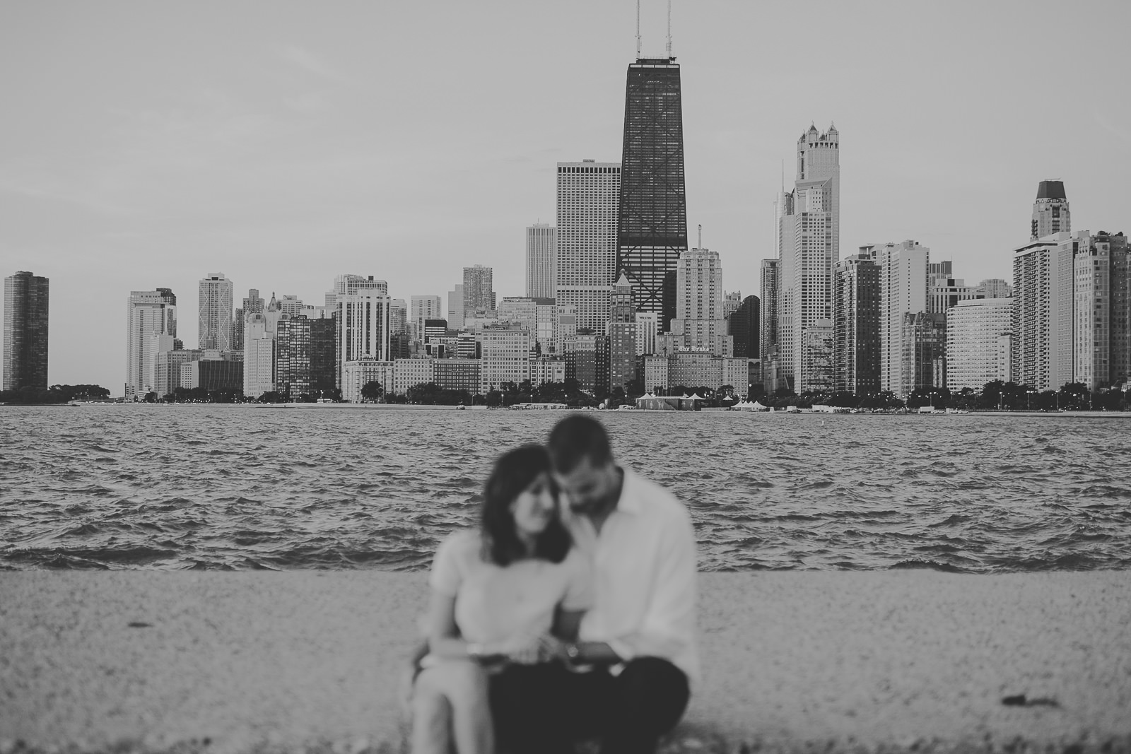 02 chicago skyline engagement photos - Jenna + Ben // Chicago Sunrise Engagement Session