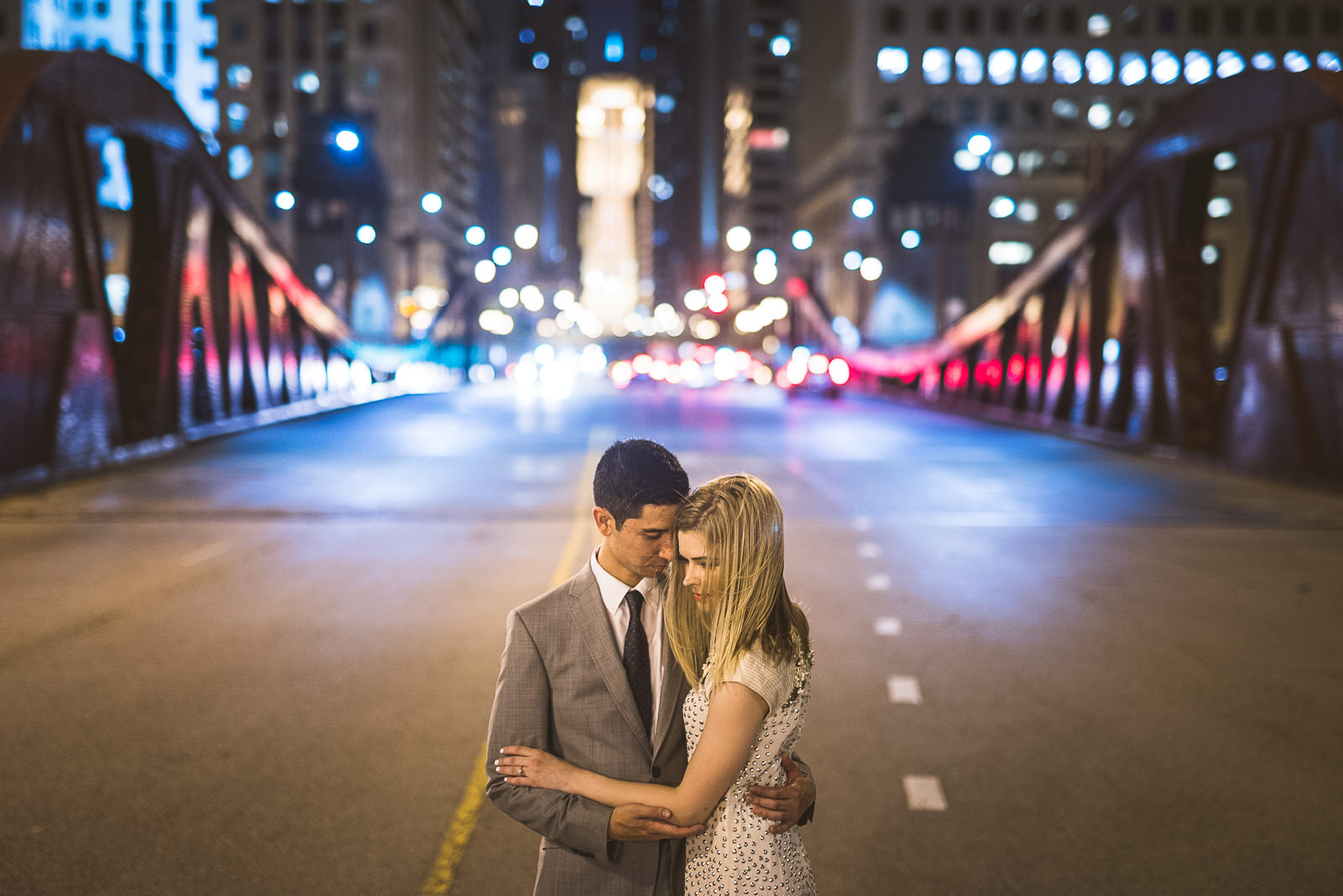 13 chicago night engagement photos - Krista + Russel // Downtown Chicago Engagement Session