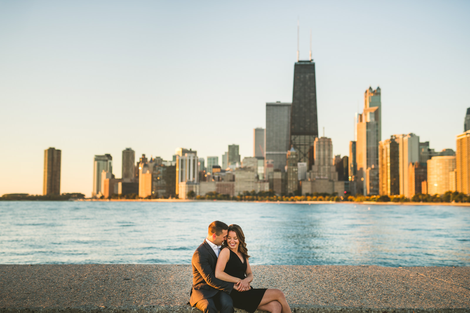 04 chicago skyline engagement photos - Kelly + Dave // Chicago Engagement Session