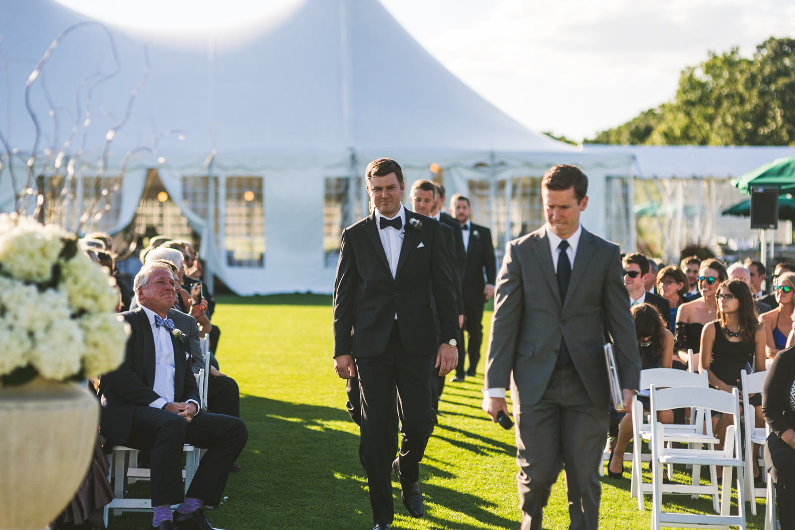 36 groom walking down isle - Stephanie + Zack // Conway Farms Chicago Wedding Photographers