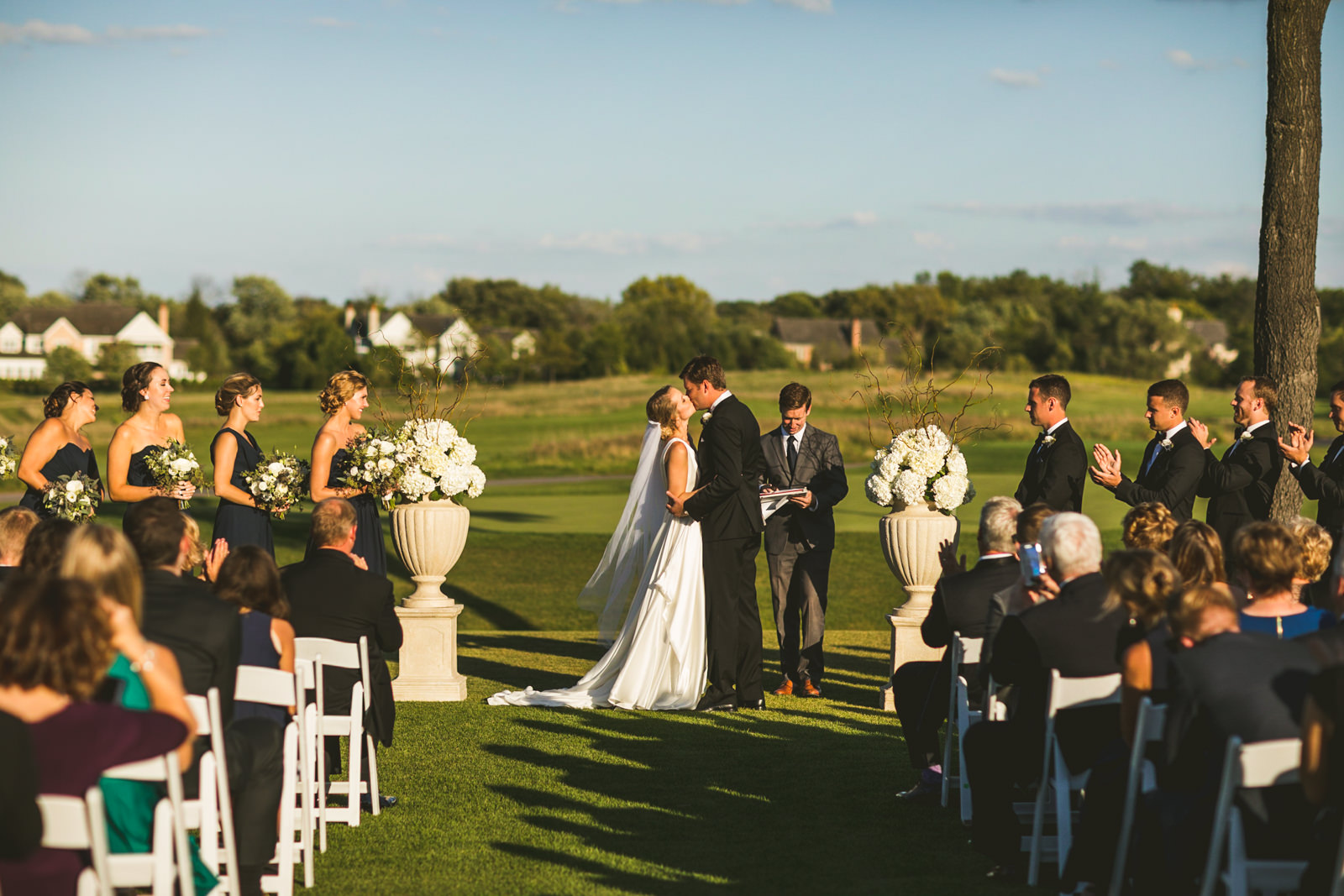 44 first kiss - Stephanie + Zack // Conway Farms Chicago Wedding Photographers