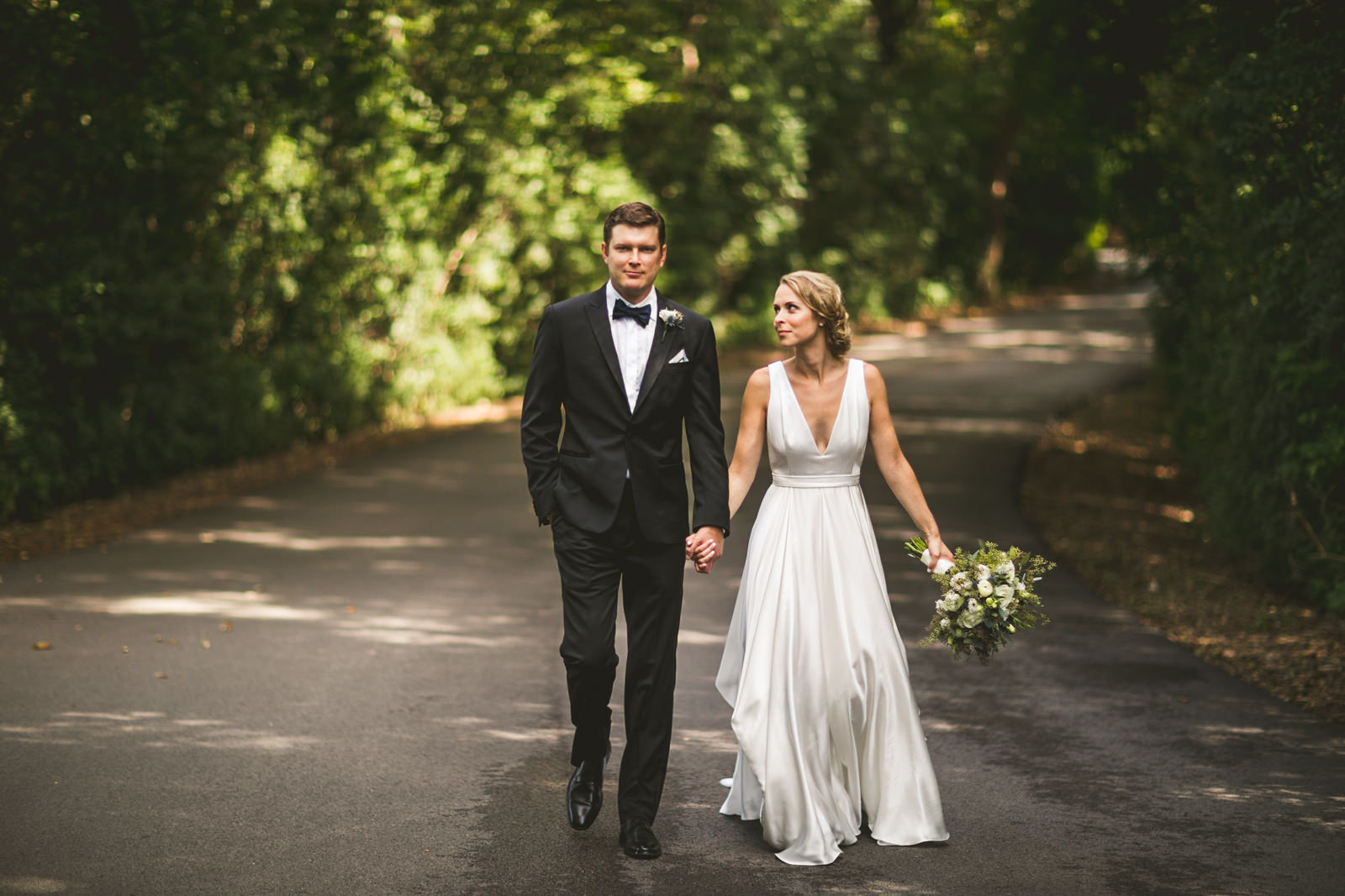 59 bride and groom walking - Stephanie + Zack // Conway Farms Chicago Wedding Photographers