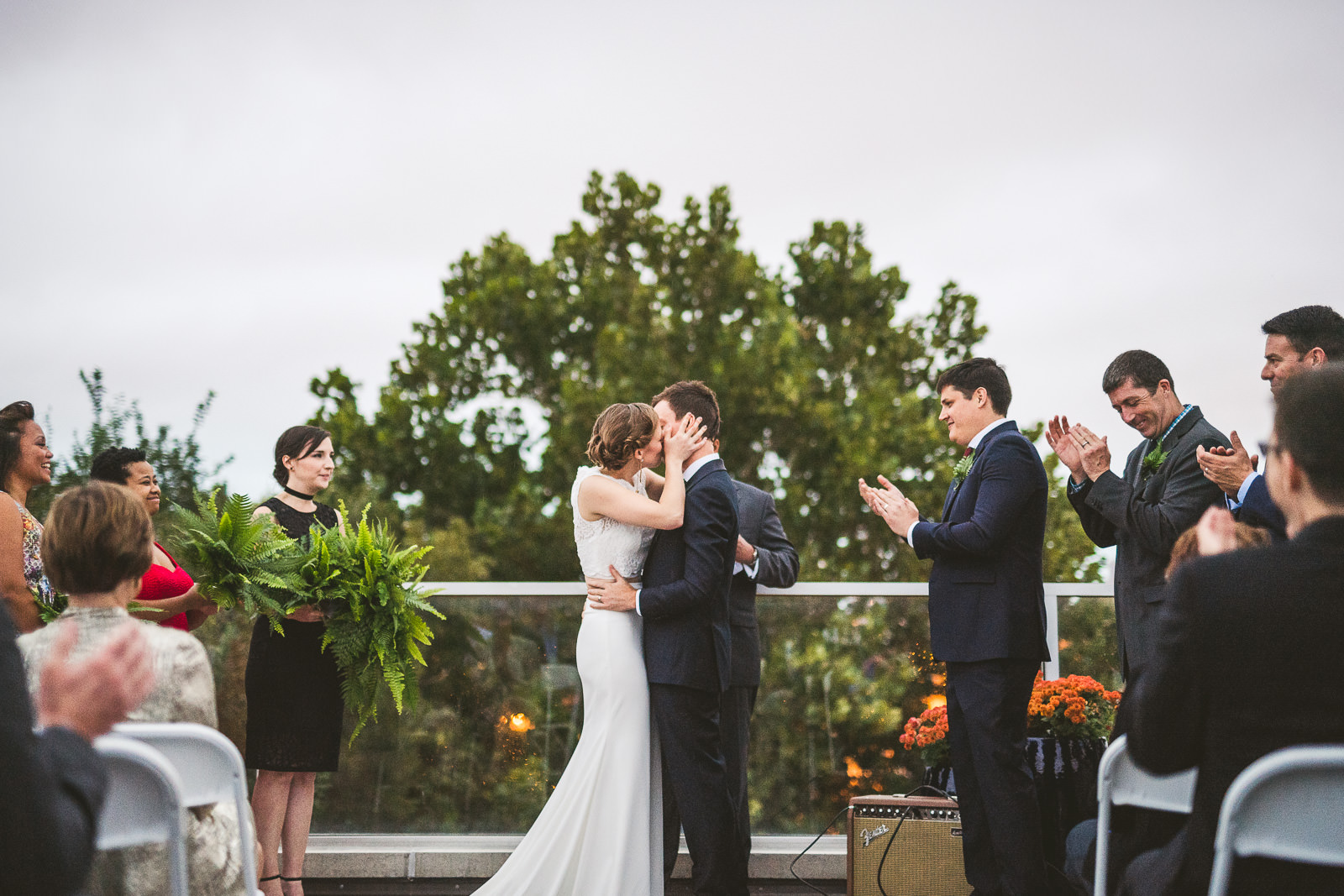 18 chicago wedding photography first kiss - Chicago Wedding Photographers // Christine + Shane