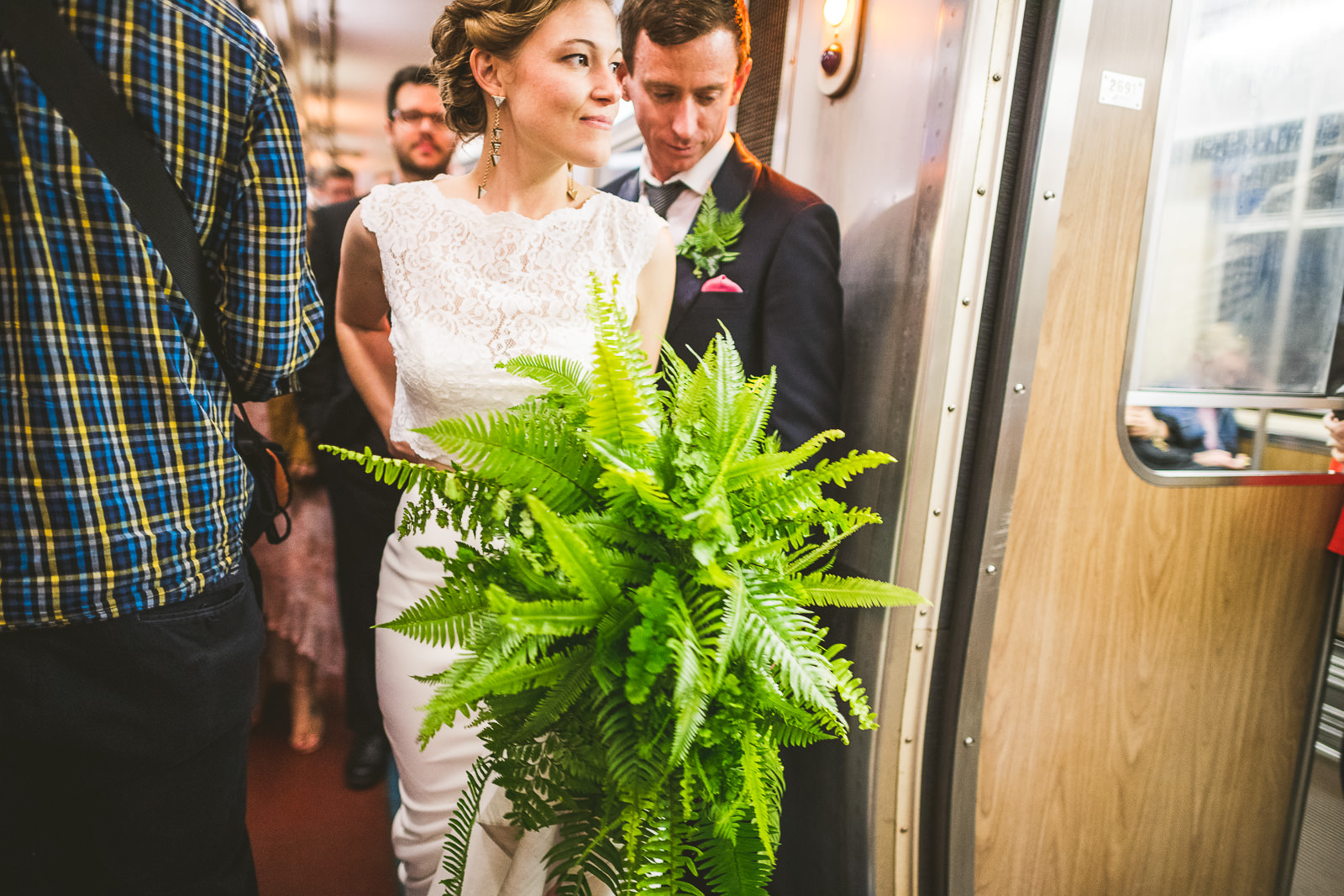 28 2 chicago wedding photography on the subway - Chicago Wedding Photographers // Christine + Shane