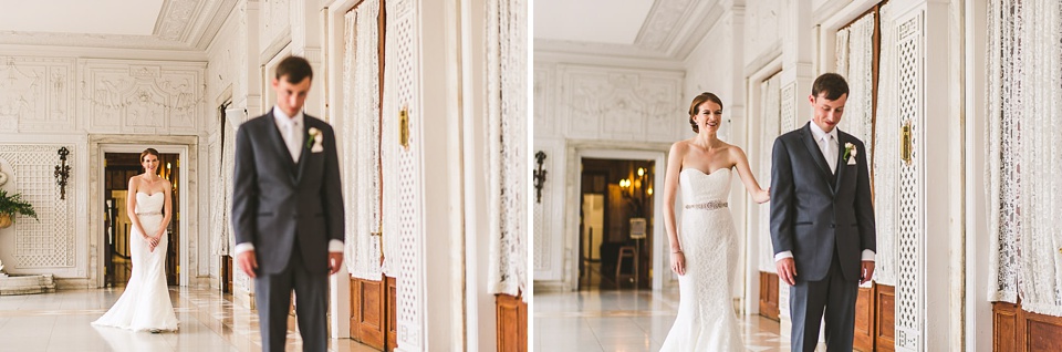 19 first look at armour house - Chicago Wedding Photographer Armour House Wedding // Annie + Scott