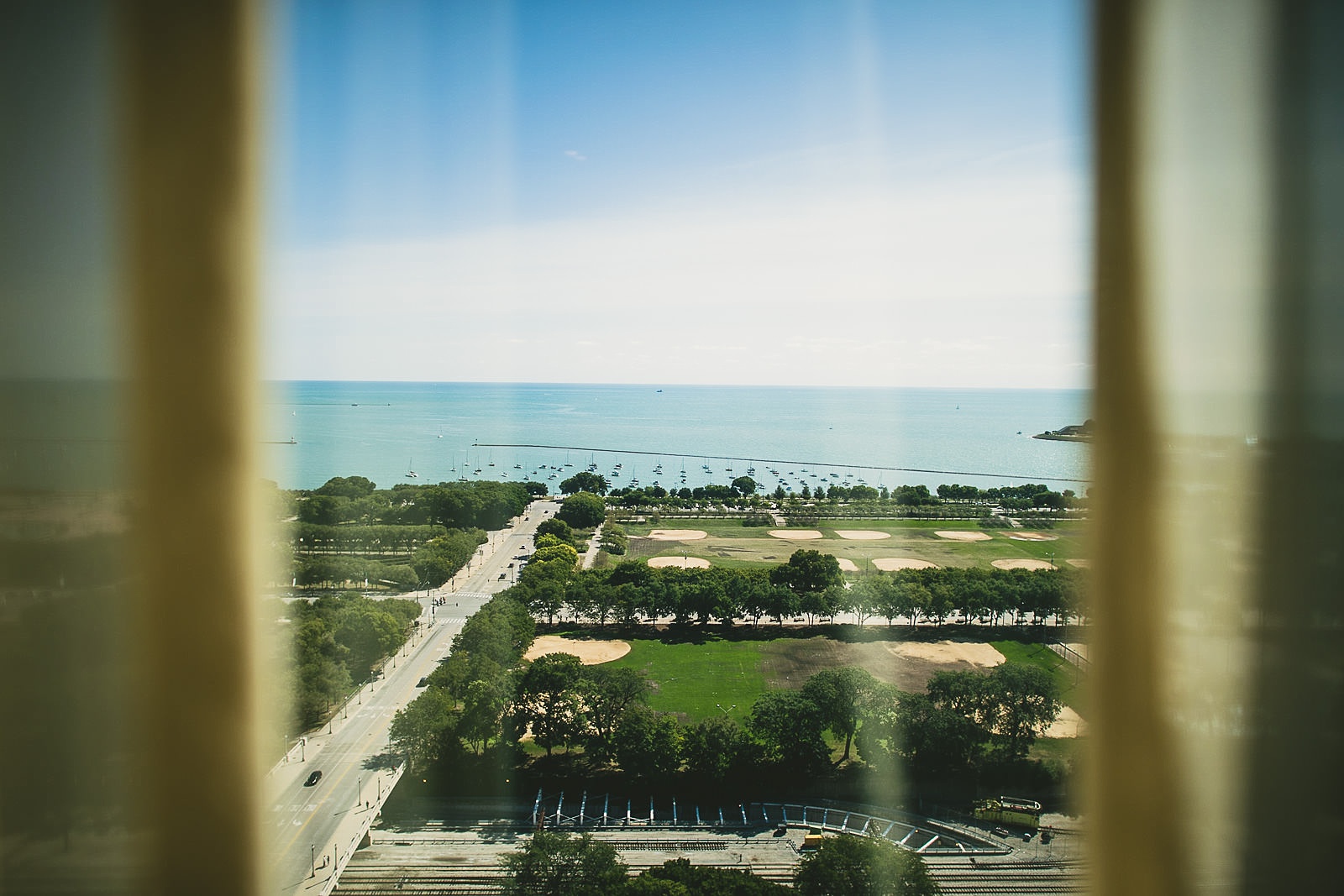 04 view from the mag mile hilton 1 - Hilton Chicago Wedding Photographer // Sarah + Aaron