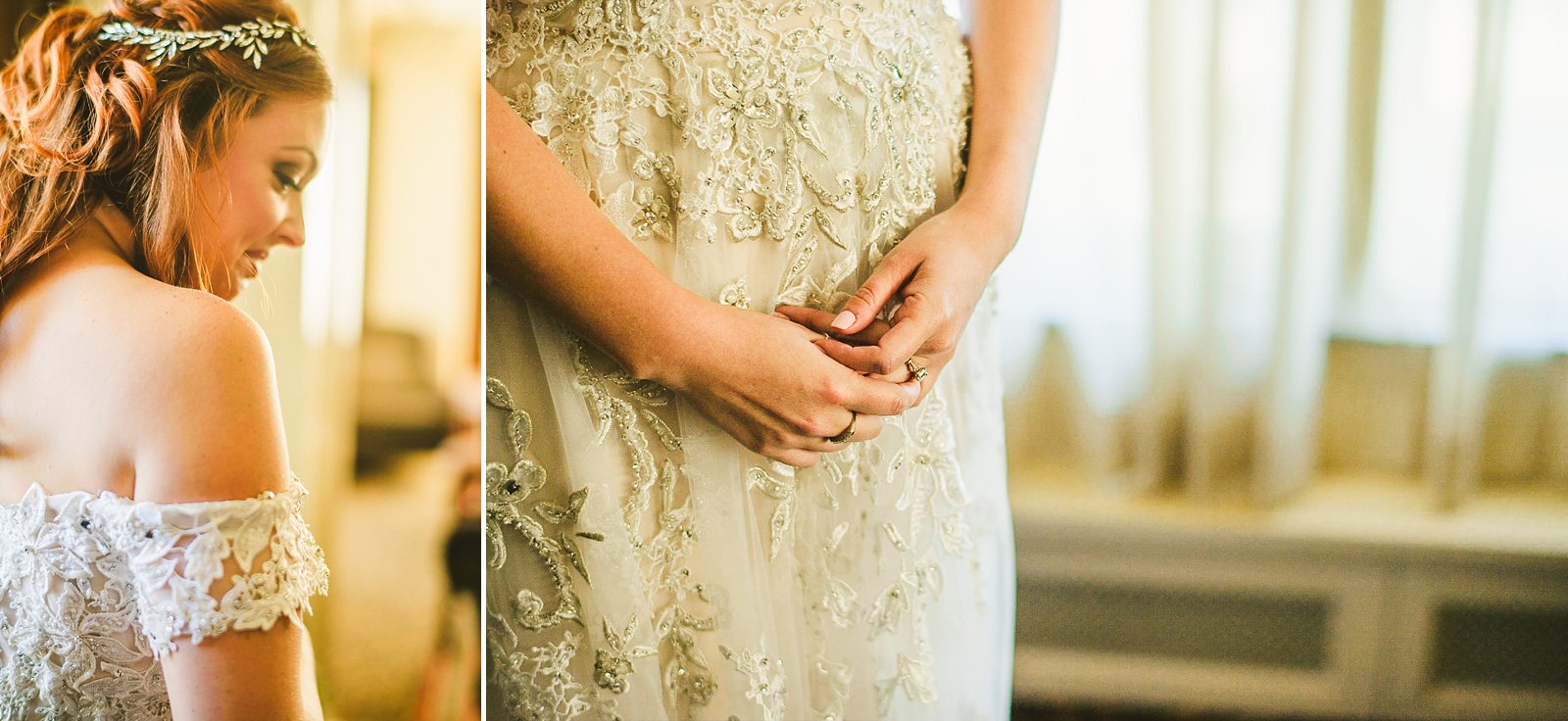 13 getting dressed anxiously - Hilton Chicago Wedding Photographer // Sarah + Aaron