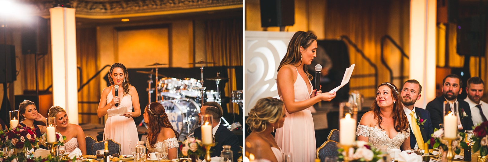 67 epic speech by maid of honor sister - Hilton Chicago Wedding Photographer // Sarah + Aaron