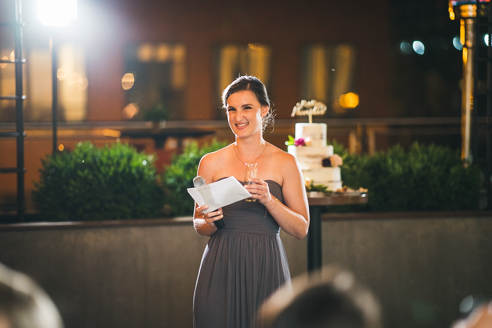 57 maid of honor gives a speech - Morgan's on Fulton Wedding Photos // Jessica + Bill