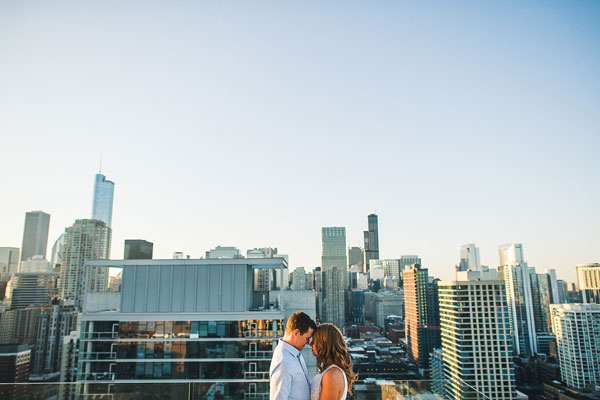 Rooftop Chicago Engagement Session // Aubyn + Danny