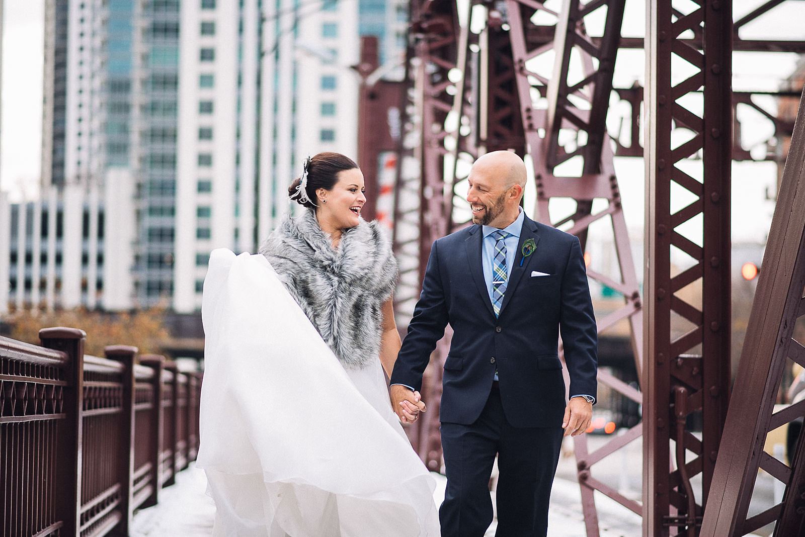16 kinzie street bridge wedding photos - Salvatores Chicago Wedding Photos // Jen + Bob