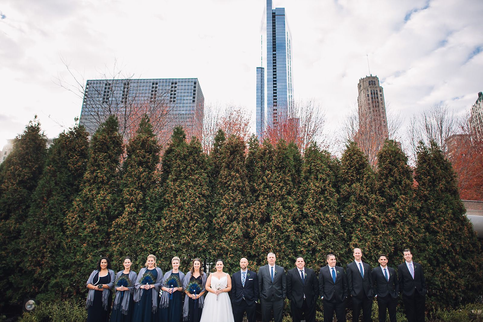 22 bridal party at millennium park photos - Salvatores Chicago Wedding Photos // Jen + Bob