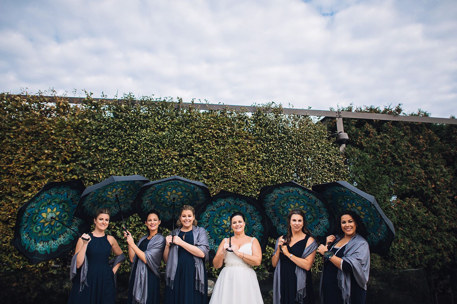 24 bridesmaids and umbrellas inspiration - Salvatores Chicago Wedding Photos // Jen + Bob