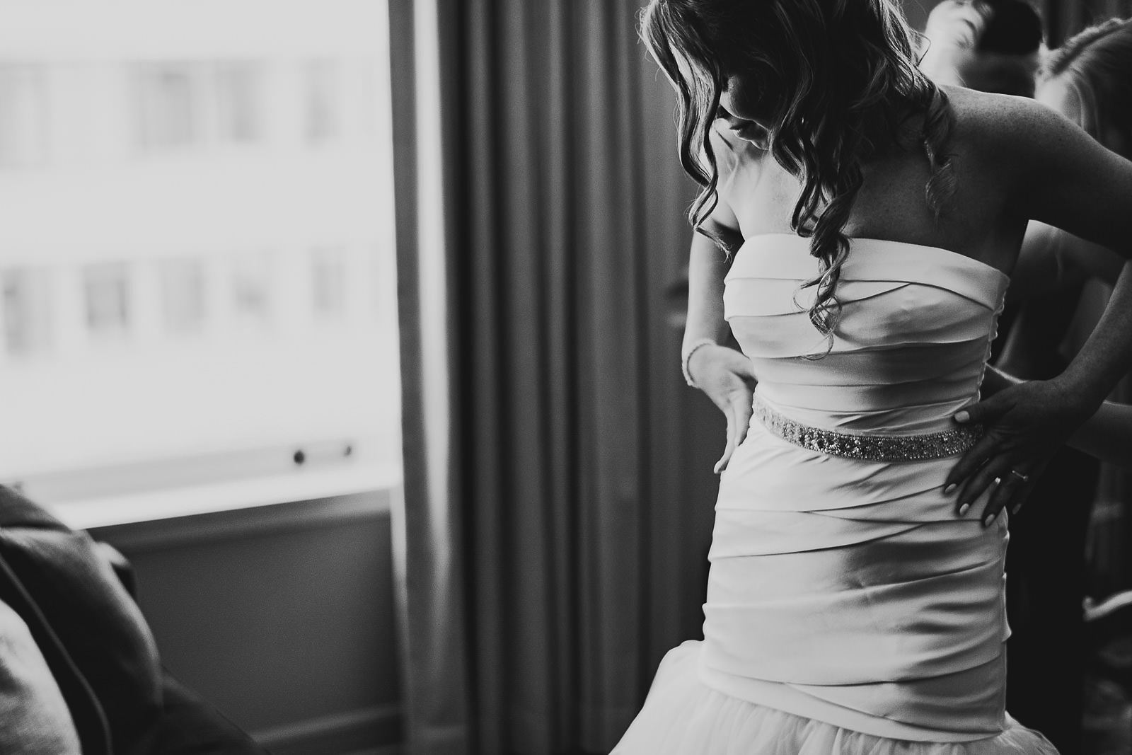 10 bride in black and white - Kimpton Gray Hotel Wedding // Aubyn + Danny
