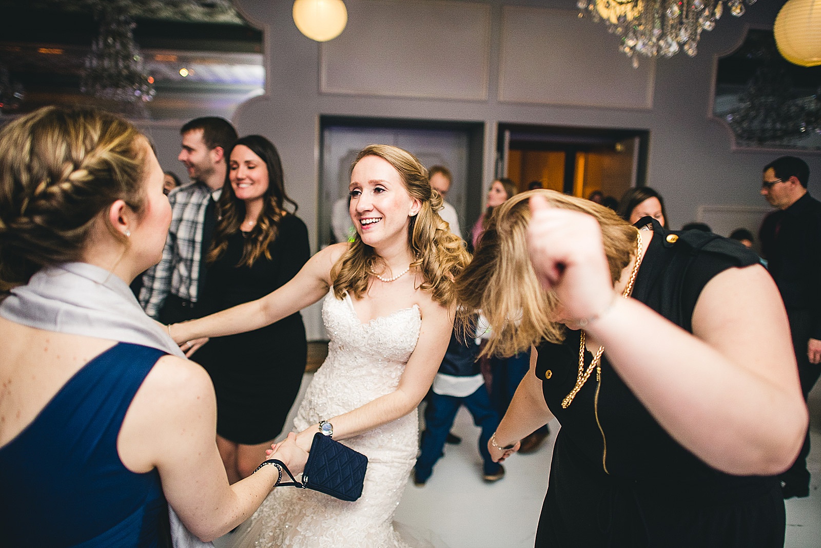 41 bride dancing at reception - Oakbrook Wedding Photos at Drury Lane // Marina + Joe
