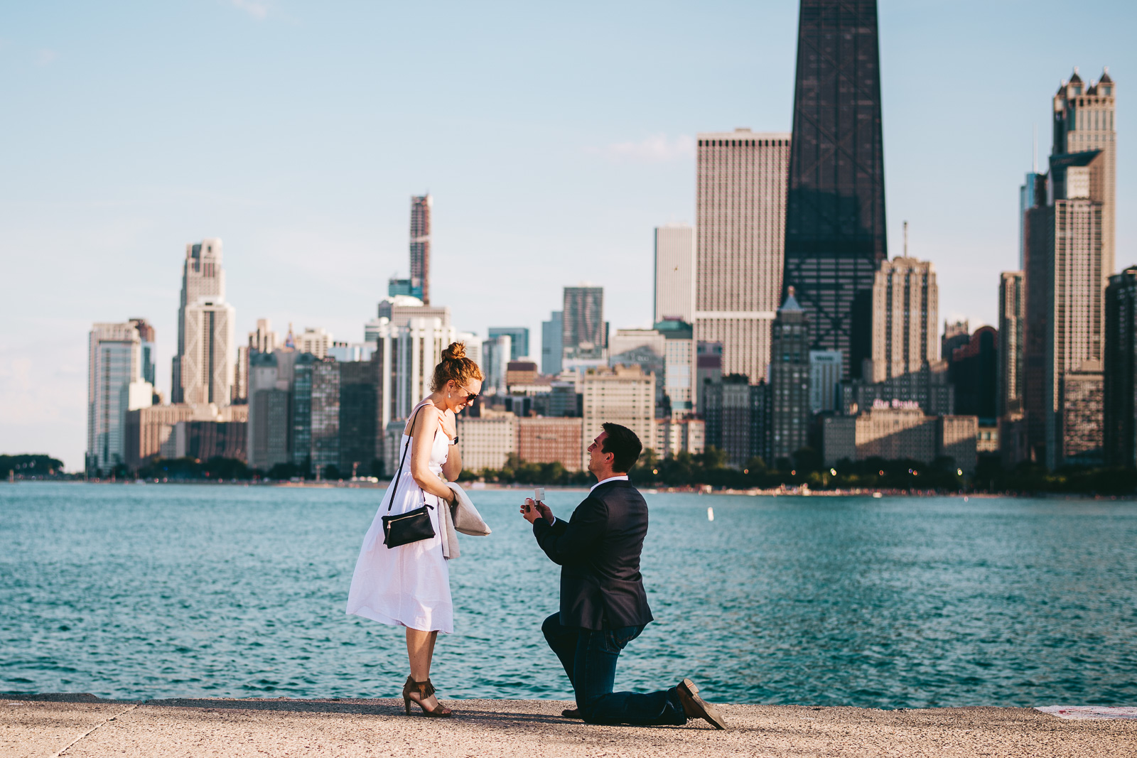 03 proposing in chicago - Chicago Skyline Proposal // Chris + Chrissi