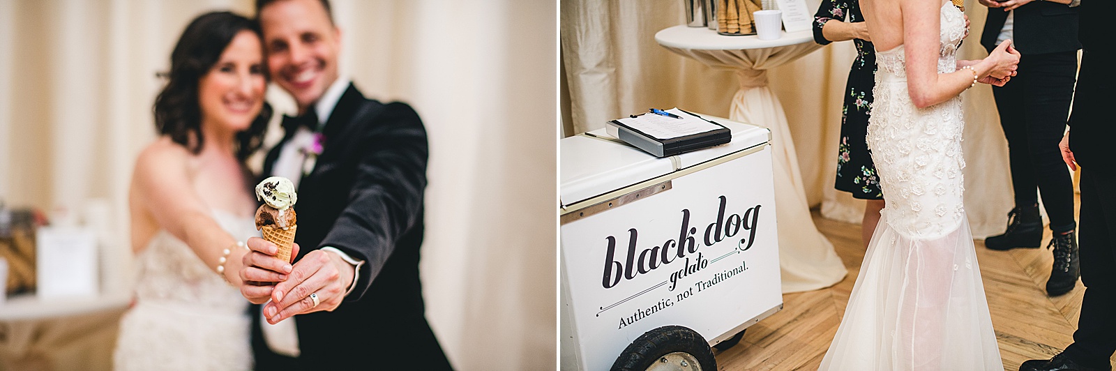 45 black dog icecream at wedding - Chicago Illuminating Company Wedding // Samantha + Jeremy