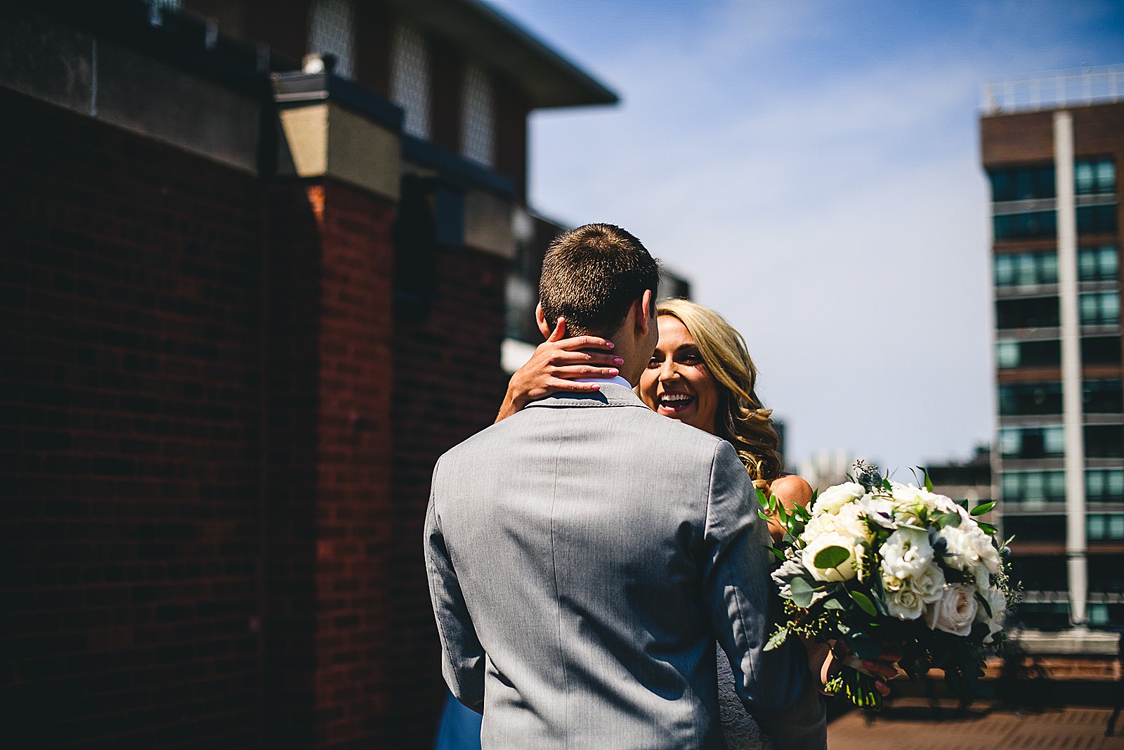 18 first look in chicago ambassador hotel - Audrey + Jake's Beautiful Chicago Wedding at Chez
