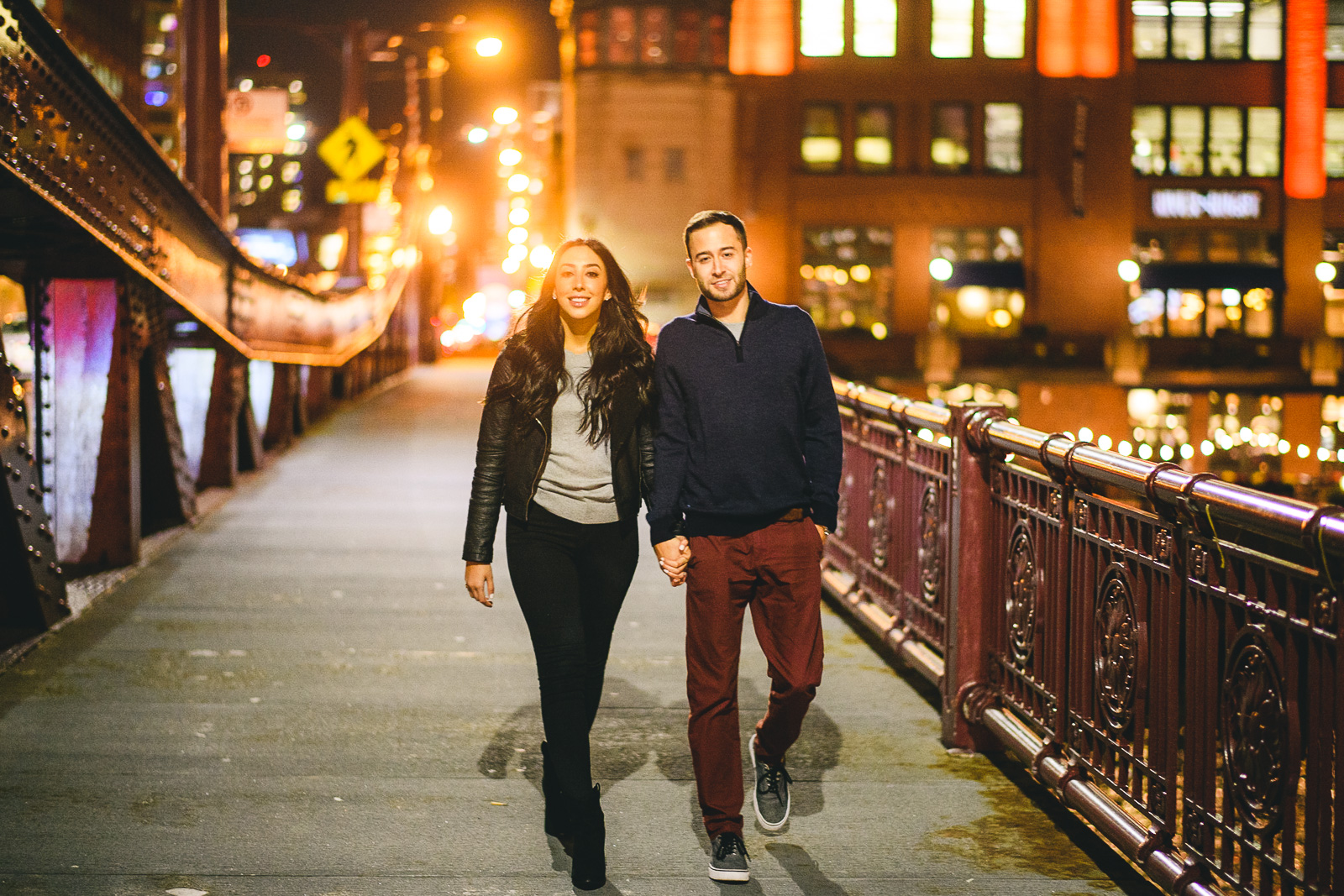 10 riverwalk photos on chicago bridges - Chicago Engagement Session with Gabby + Andrew