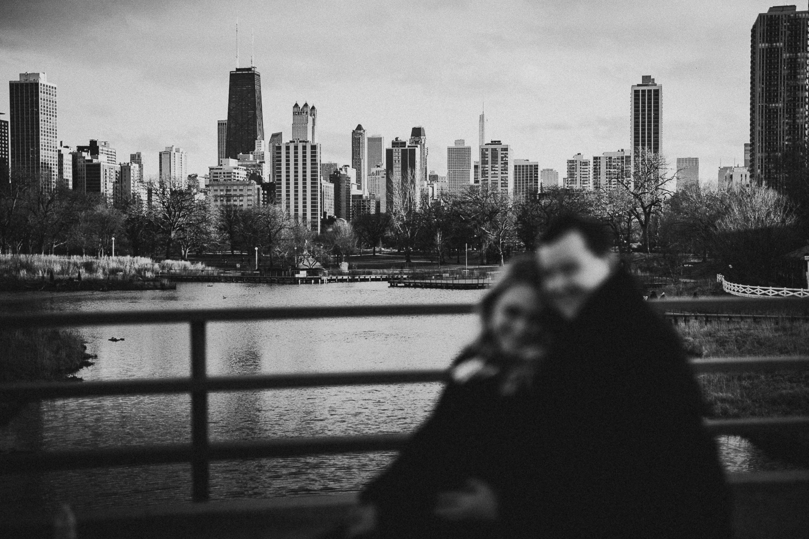 02 chicago photos in black and white - Zach + Staci // Chicago Proposal