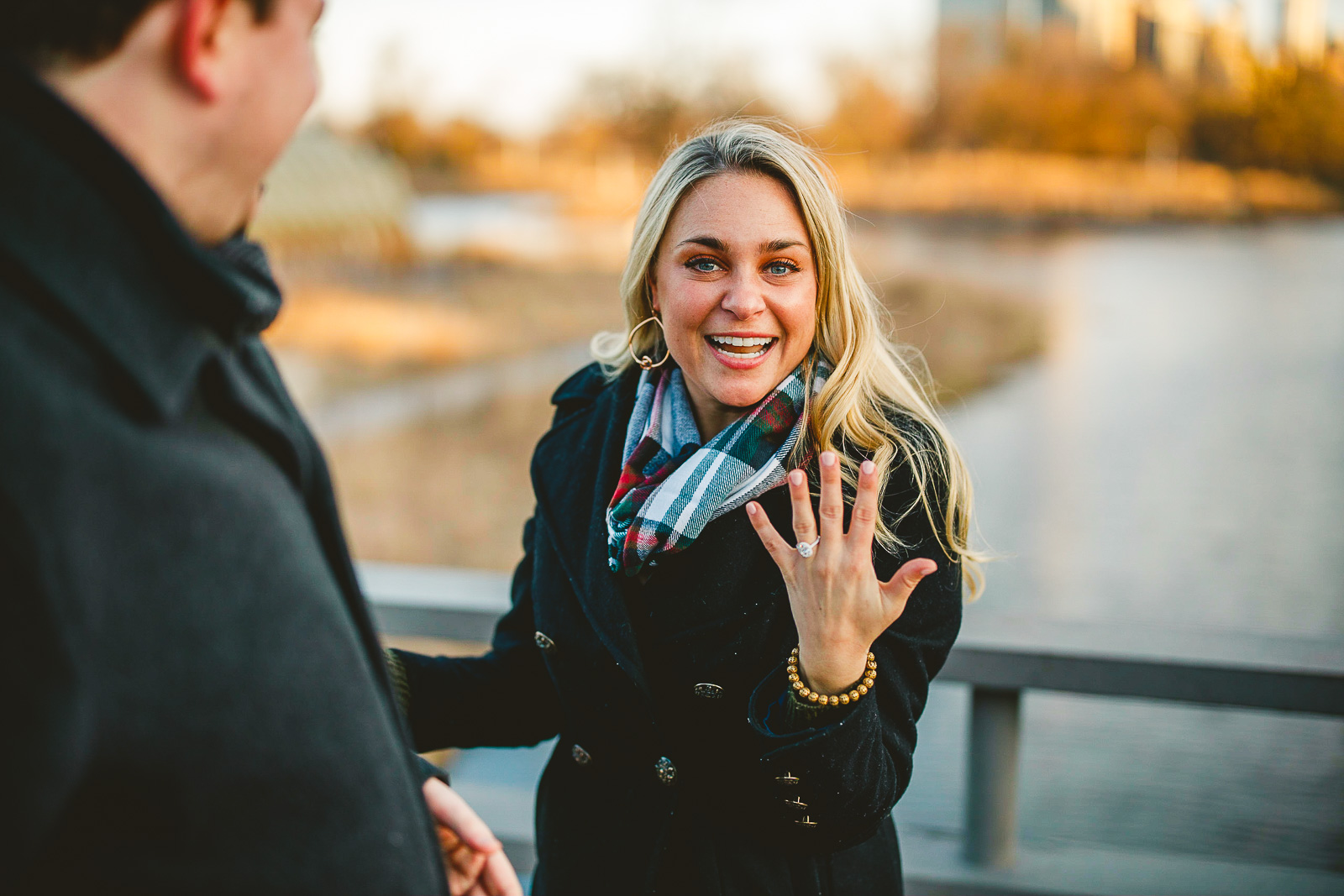 08 excited to be engaged - Zach + Staci // Chicago Proposal