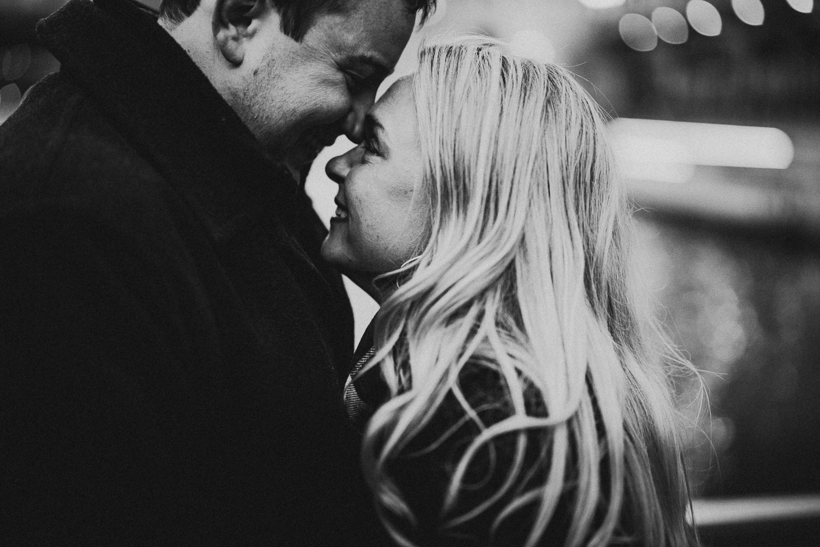 11 engagement photos in black and white - Zach + Staci // Chicago Proposal