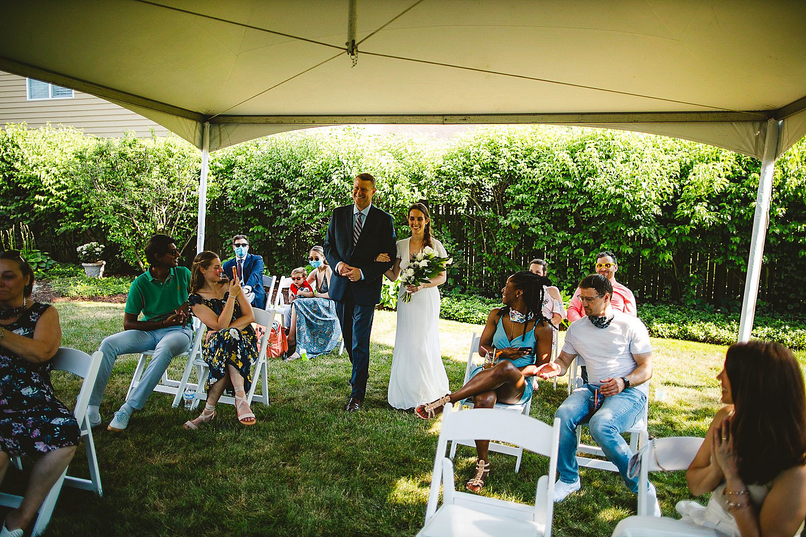 18 back yard tent wedding photos - Amazing Wedding in Backyard // Kristen + Jeff