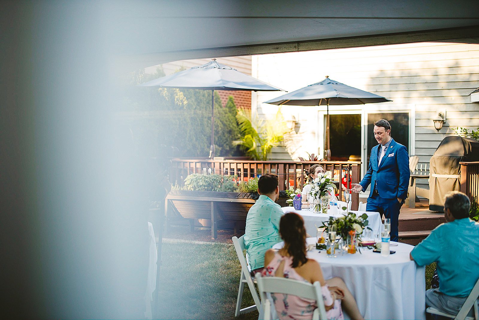 31 groom giving thank you - Amazing Wedding in Backyard // Kristen + Jeff