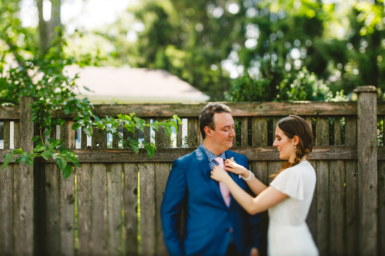 34 bride and groom portraits in back yard - Amazing Wedding in Backyard // Kristen + Jeff