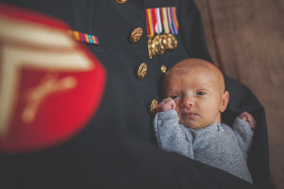 07 infant on dads marines uniform