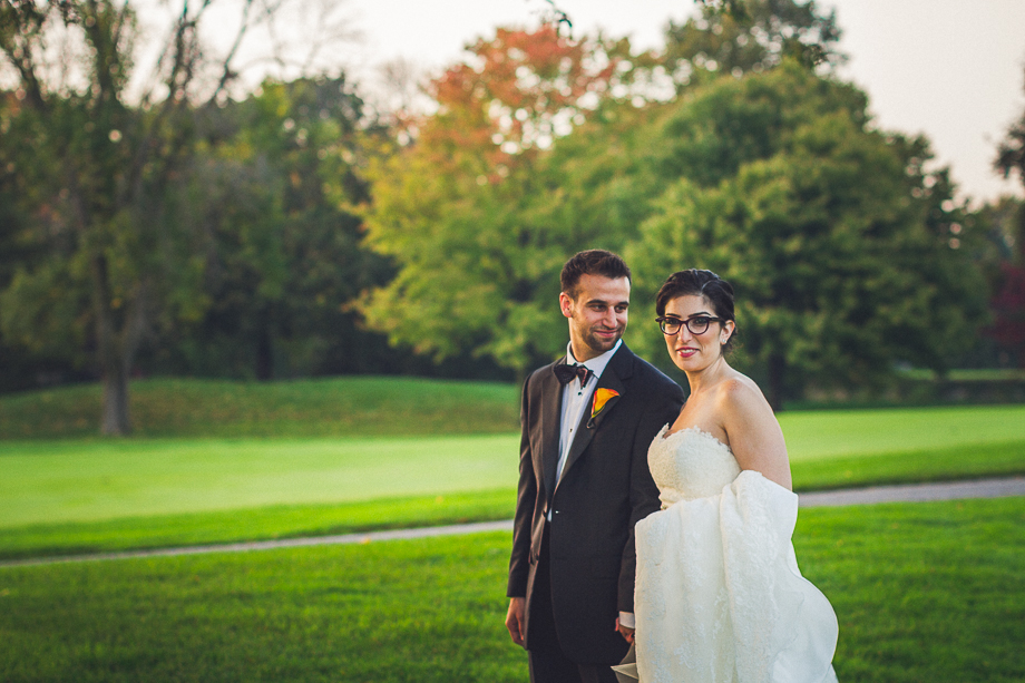 16 bride and groom portrait walking  chicago wedding photographer