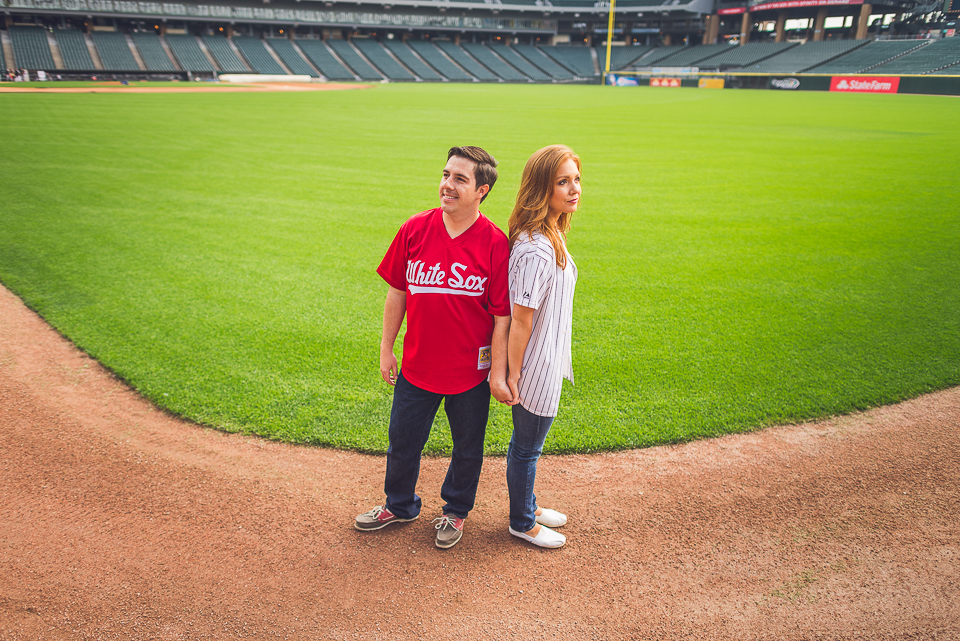 16 wide photo at us cellular field during engagement shoot