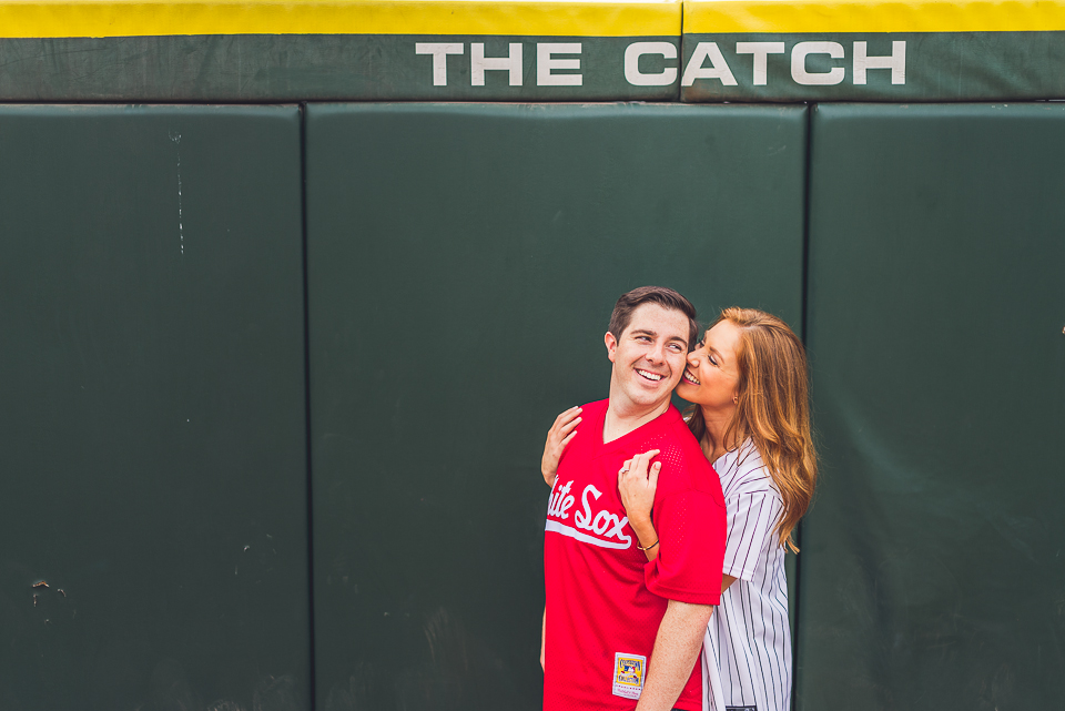 18 couple at sox park during engagement shoot