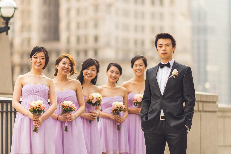 22 groom with bridesmaids