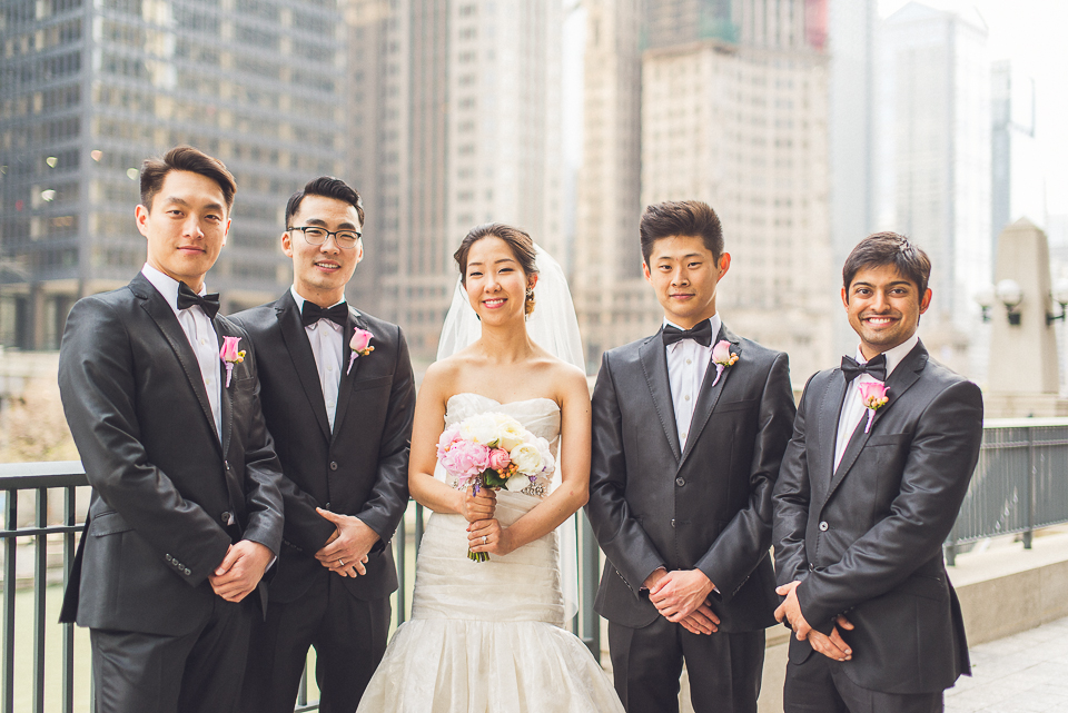 23 bride with groomsmen