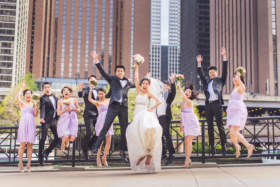 32 bridal party fun on the chicago river