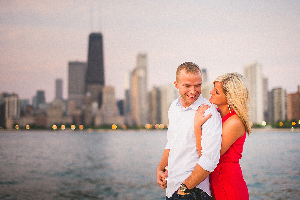 engagement on the beach in chicago