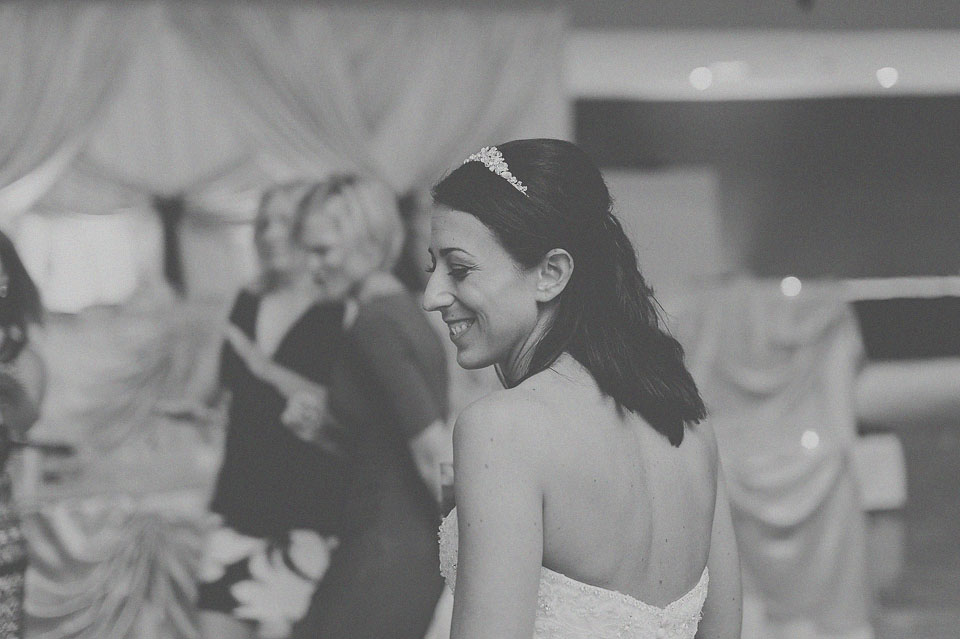 bride during reception