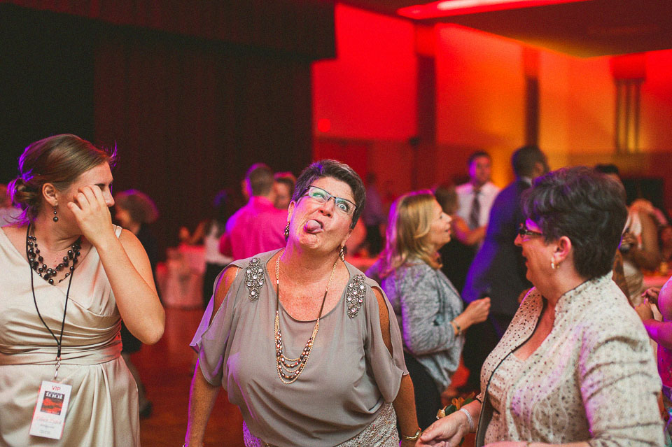 silly aunt at wedding