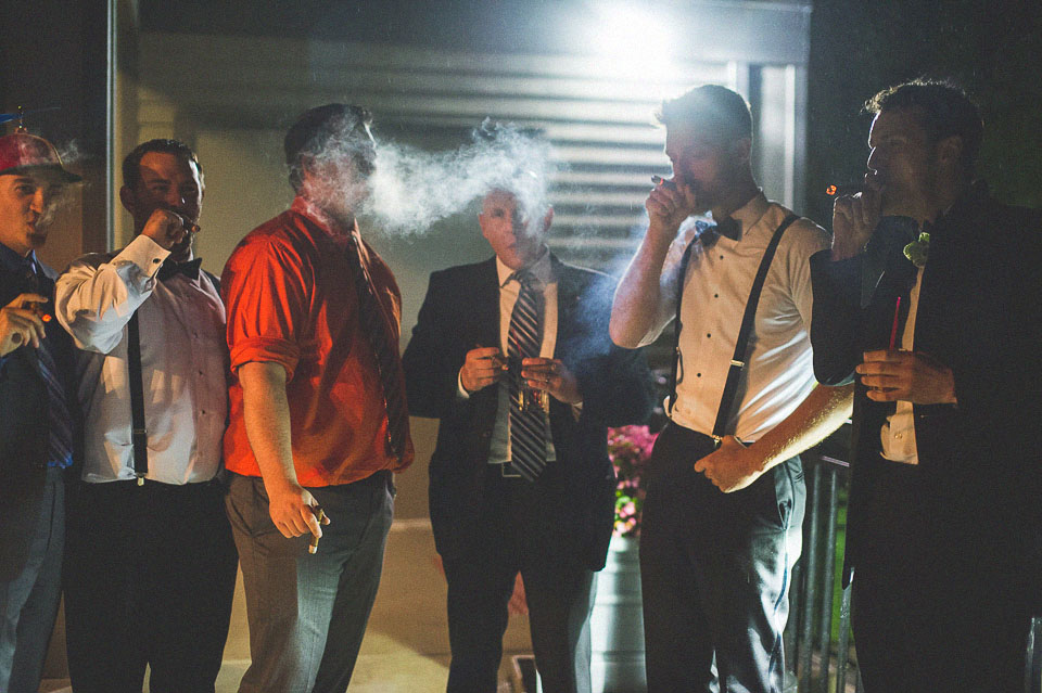 27 cigar smoke at wedding